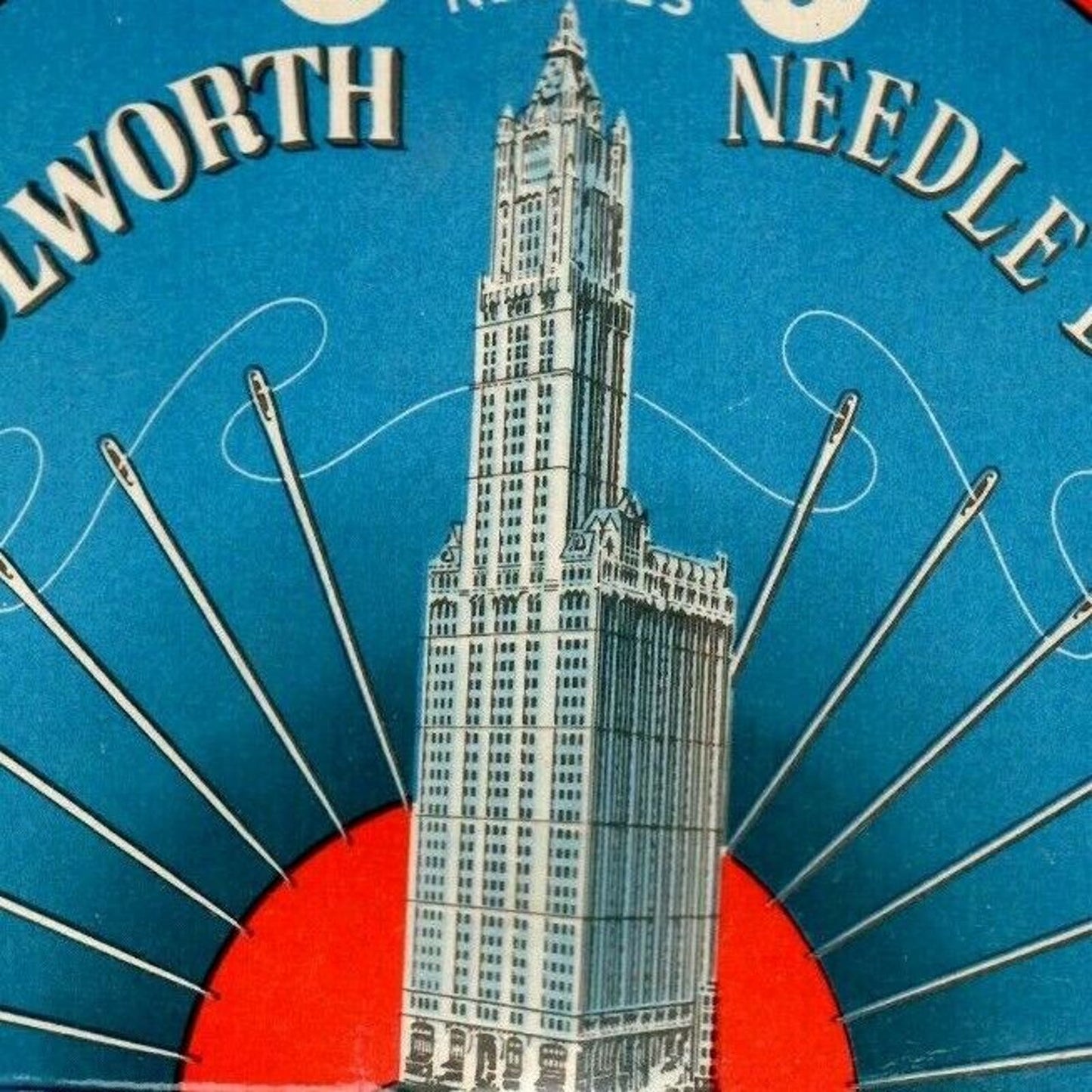 c1920's-30's Vintage Advertising Sewing Needle Book - "Woolworth Building"