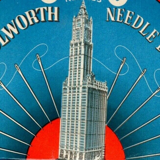 c1920's-30's Vintage Advertising Sewing Needle Book - "Woolworth Building"