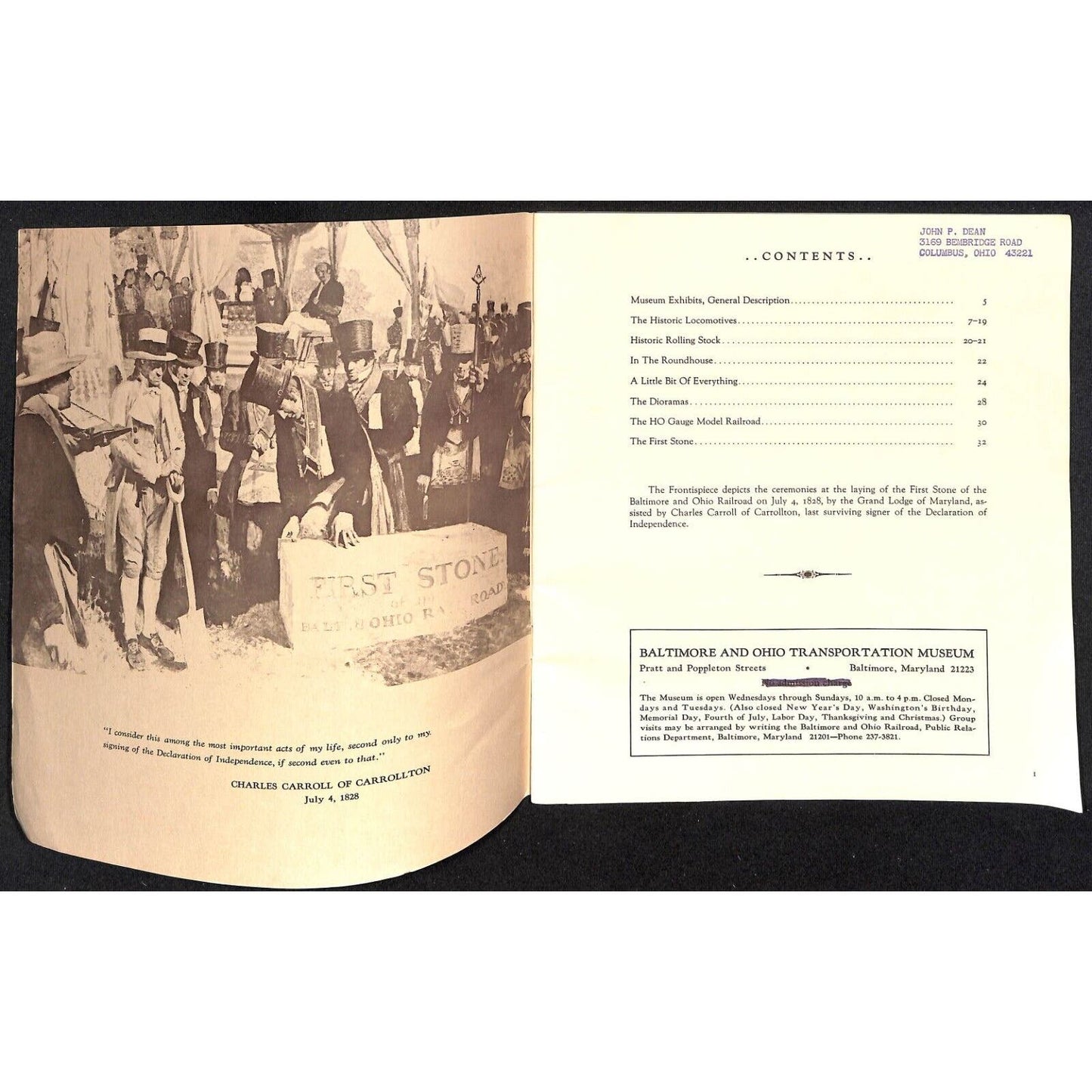 1970 B&O Baltimore & Ohio Transportation Museum Soft Cover Booklet 32pp