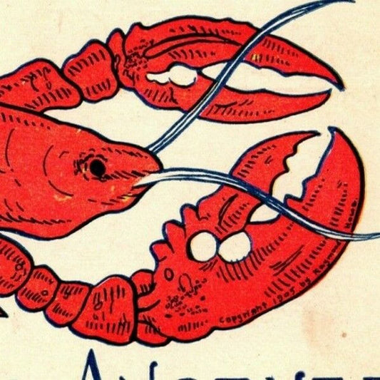 "From One (Lobster) To Another" c1905 Undivided NP Comic Humor Postcard