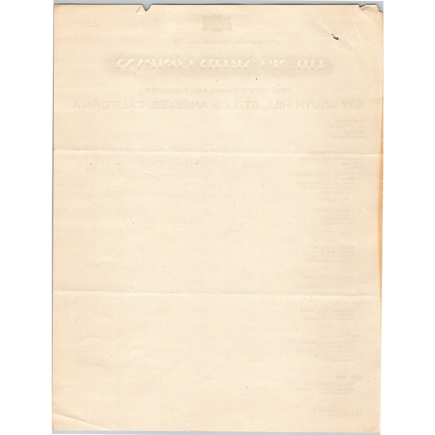 McCarthy Co. Real Estate Owner 1916 Letterhead re: "Moral Responsibility" 2pp