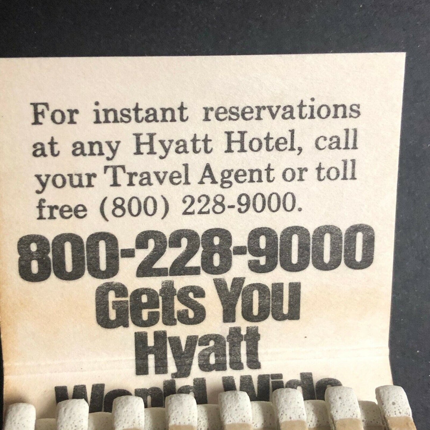 1970's-80's Vintage Full Matchbook Del Monte Hyatt House Monterey, CA