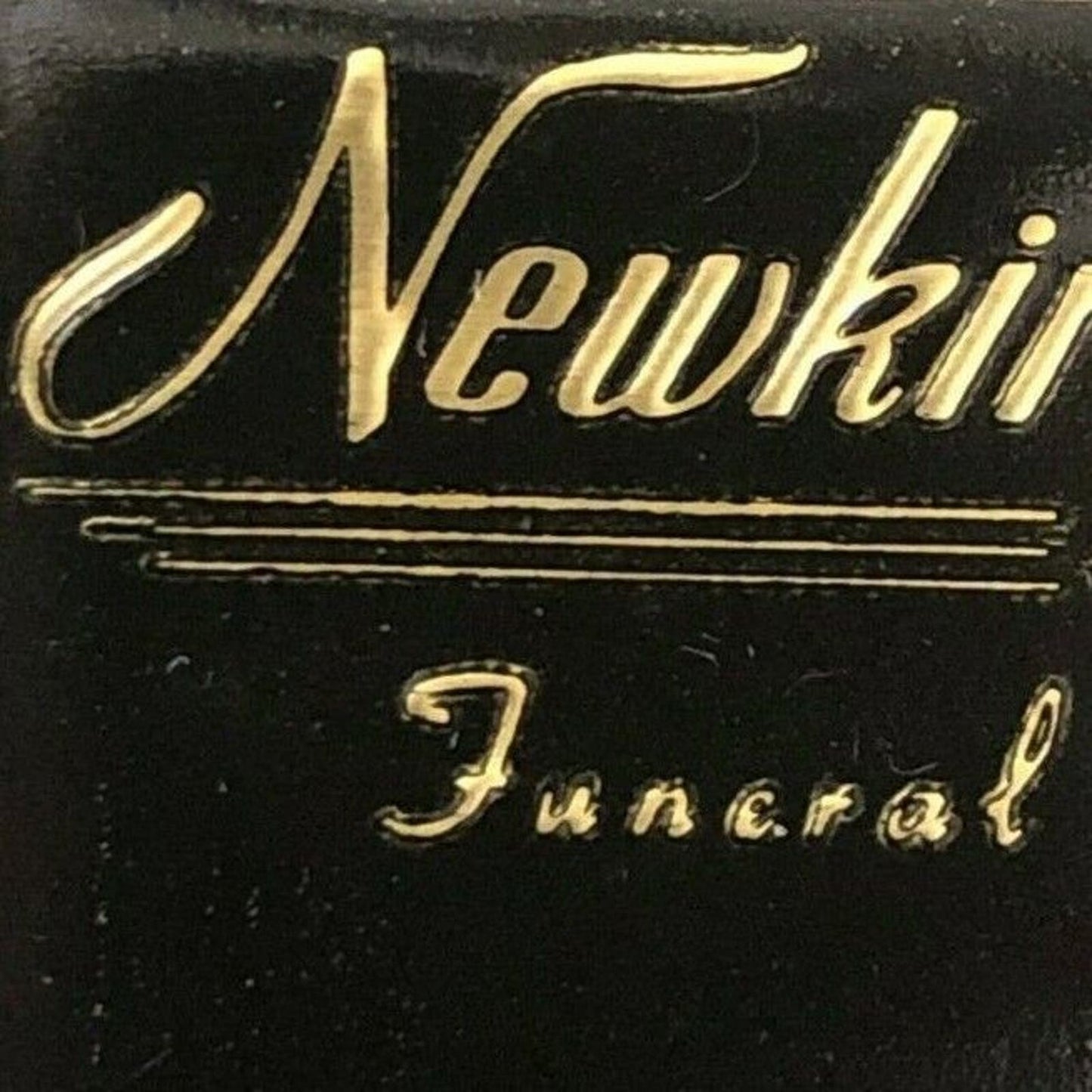 c1960's Foil Wooden Matchbox / Matchbook - Newkirk and Whitney Funeral Hartford