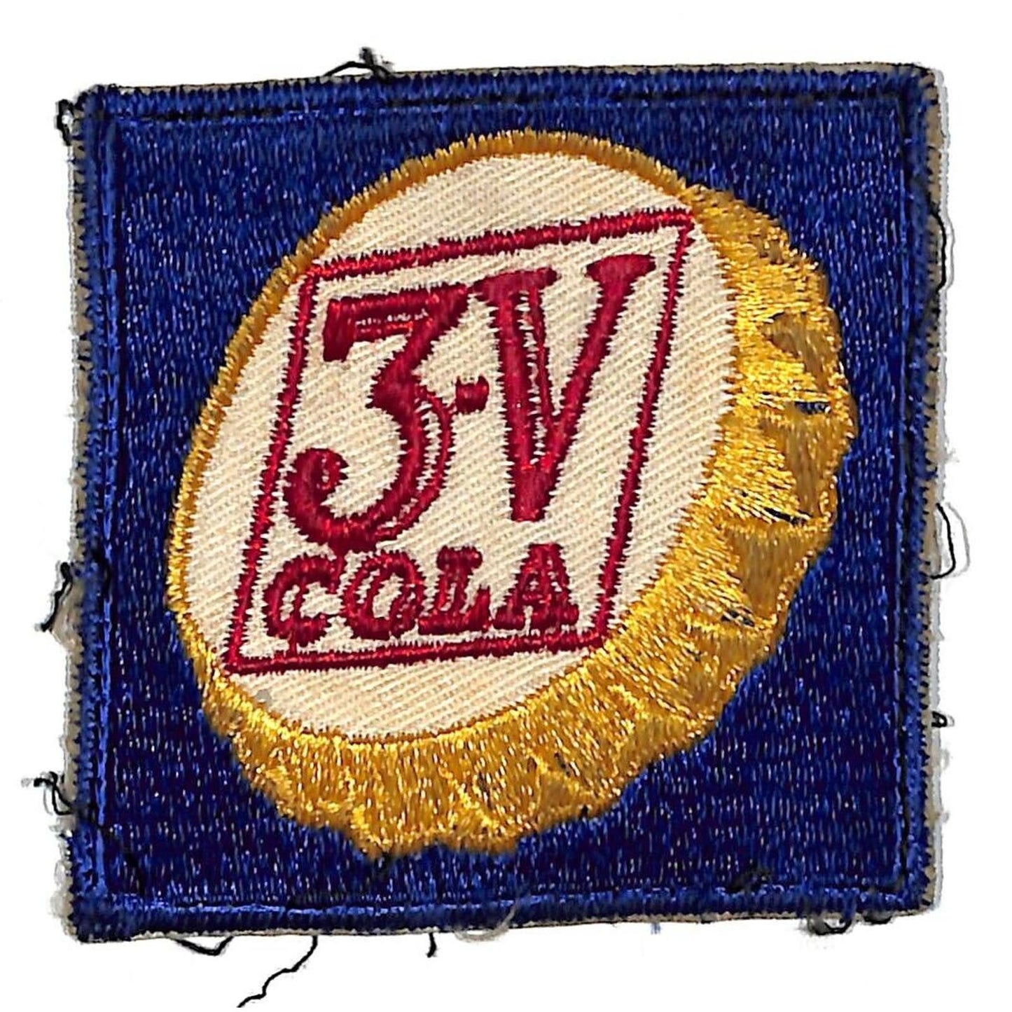 3-V Cola Embroidered Soda Patch c1960's VGC Scarce