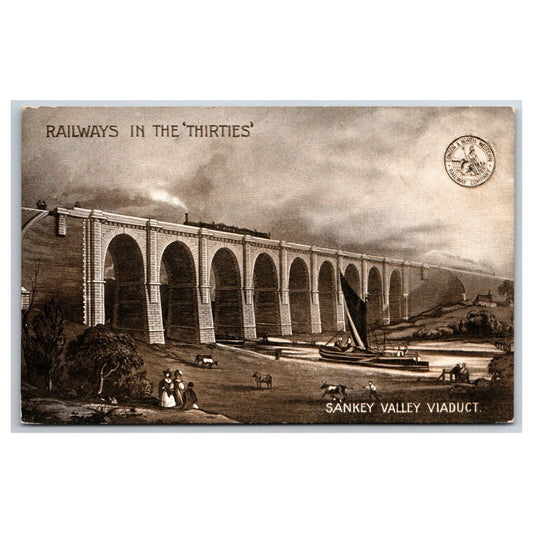 London & North Western Railway in the "Thirties" Sankey Valley Viaduct Postcard
