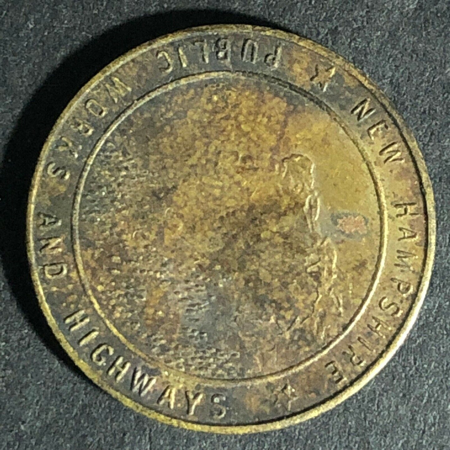 New Hampshire Public Works and Highways Transit Token 23mm