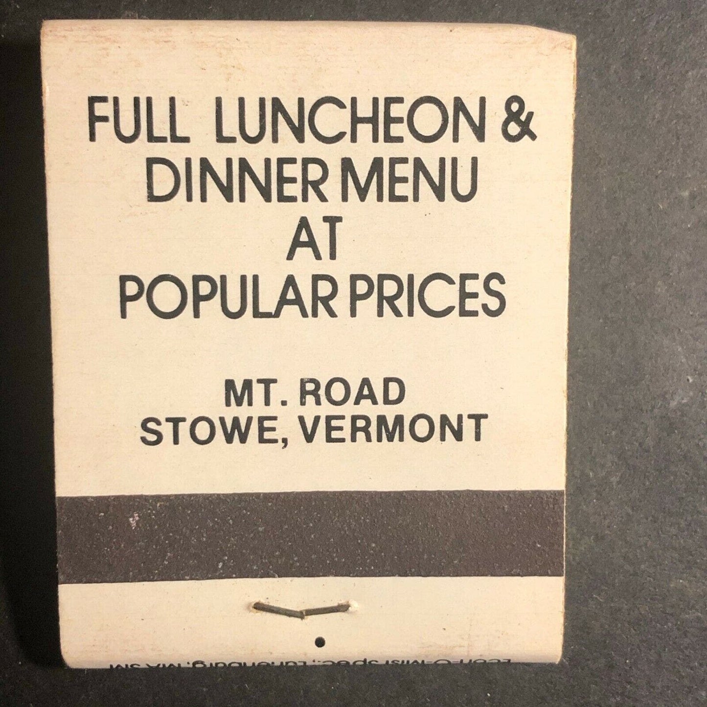 Vintage 1970's-80's Full Matchbook - The Shed Restaurant - Stowe, VT