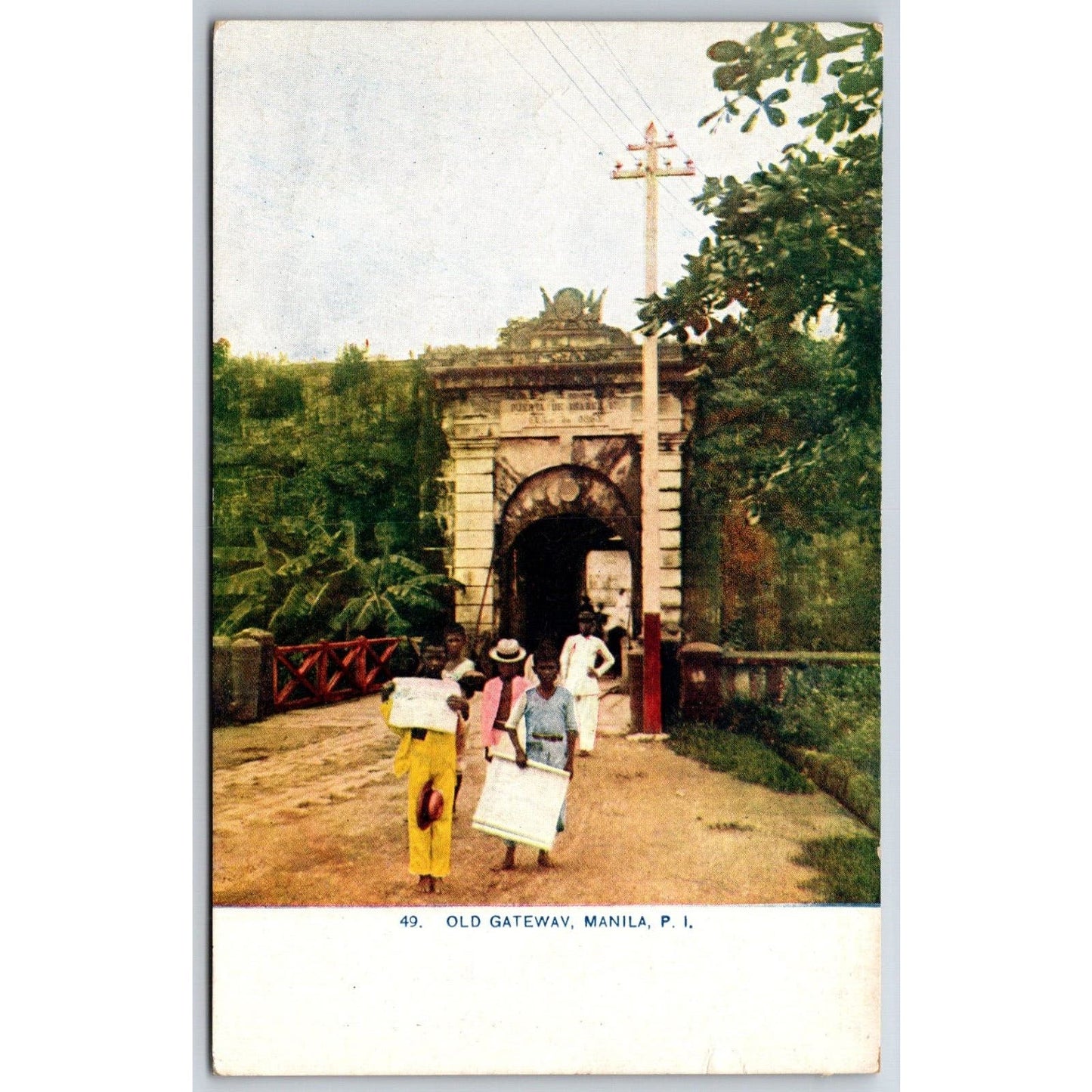 Old Gateway Manila Philippines "American Girl Cards" Postcard Offer c1908 VGC