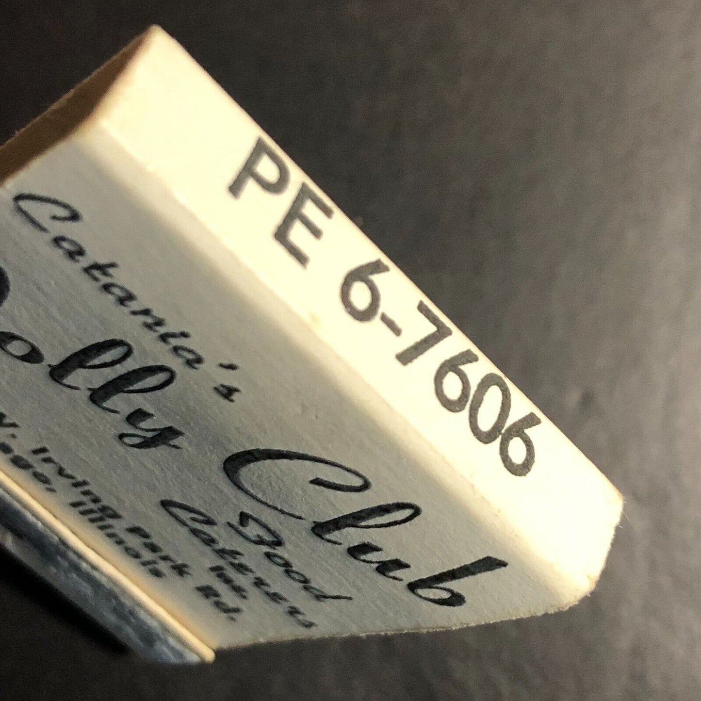 Catania's Jolly Club Restaurant Chicago Matchbook c1963-73 Very Scarce