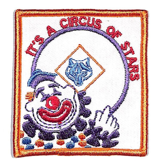 BSA Patch "It's a Circus of Stars" Boy Scouts Clown - Scarce