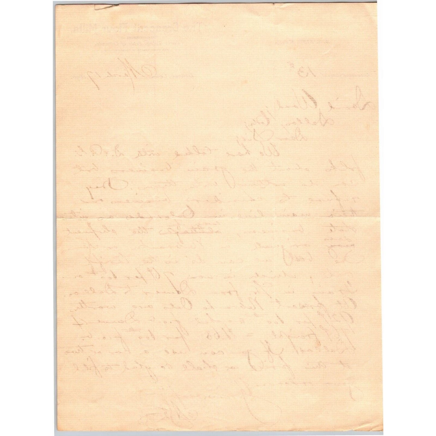1890 Crescent Flour Mills Denver, CO David Wood Transport Letterhead re" Grain