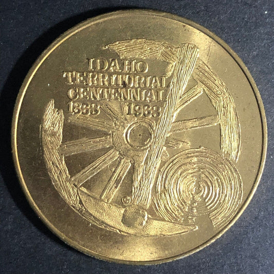 Idaho State Territorial Centennial Medal Medallion Jaycees 38mm 16g Scarce VGC