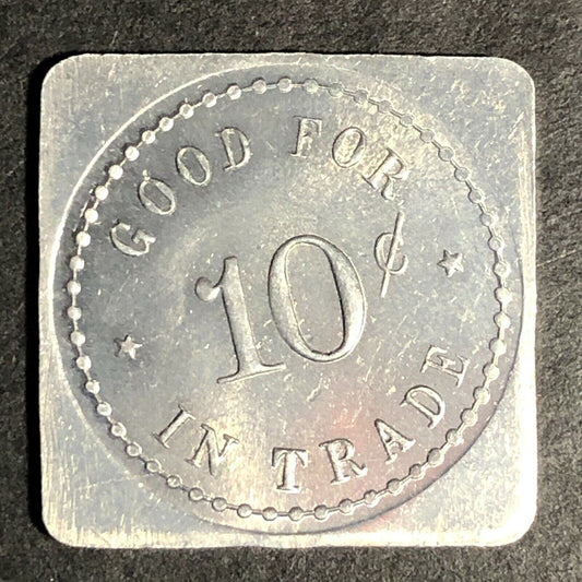 Hinze Grocery 24mm Aluminum Token "Good For 10c In Trade" Gresham, Nebraska