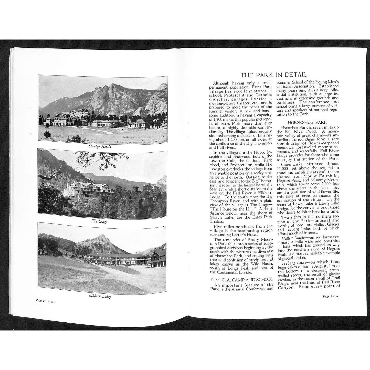 Burlington Route Rocky Mountain National Park Booklet 1935 Map VGC 36pp Scarce