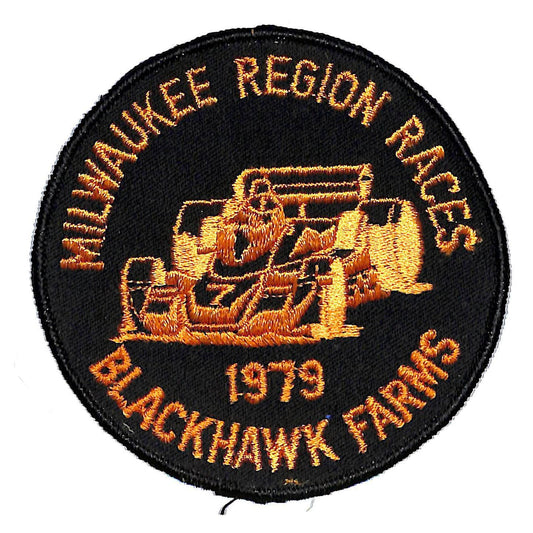 1979 Blackhawk Farms Milwaukee Region Races Vintage Embroidered Patch Racing VGC