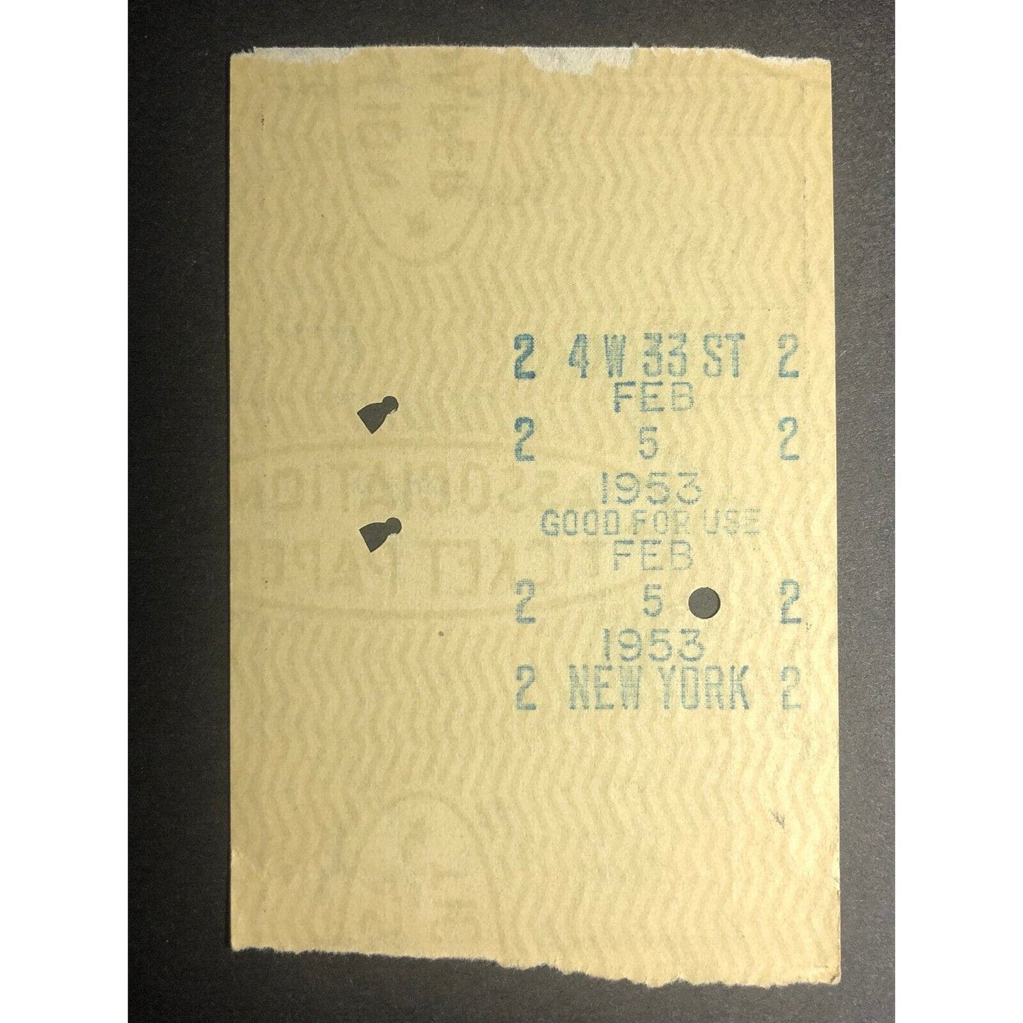 1953 Rutland Railroad / NY Central RR White Creek to Check / Ticket #8865