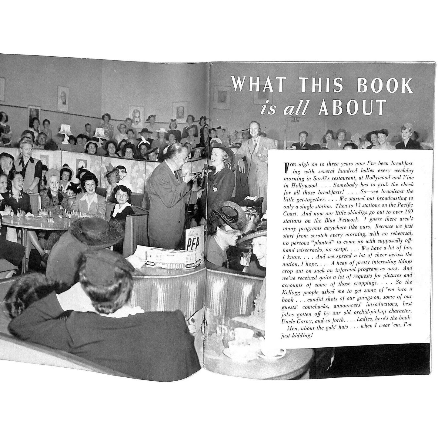 Kellogg's "200,000 for Breakfast" Tom Breneman Celebrity Comedy Booklet 1943 44p