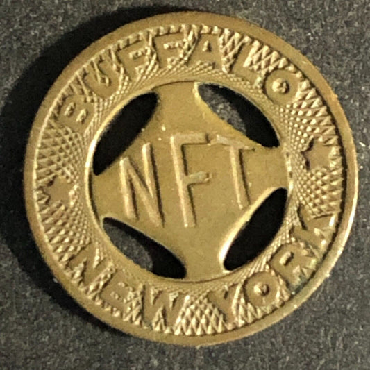 Buffalo New York Bronze G/F One City Fare Transit Token / Incuse 16mm
