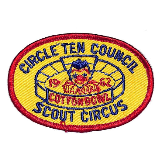 BSA Patch Circle Ten Council 1962 Cotton Bowl Scout Circus Scarce