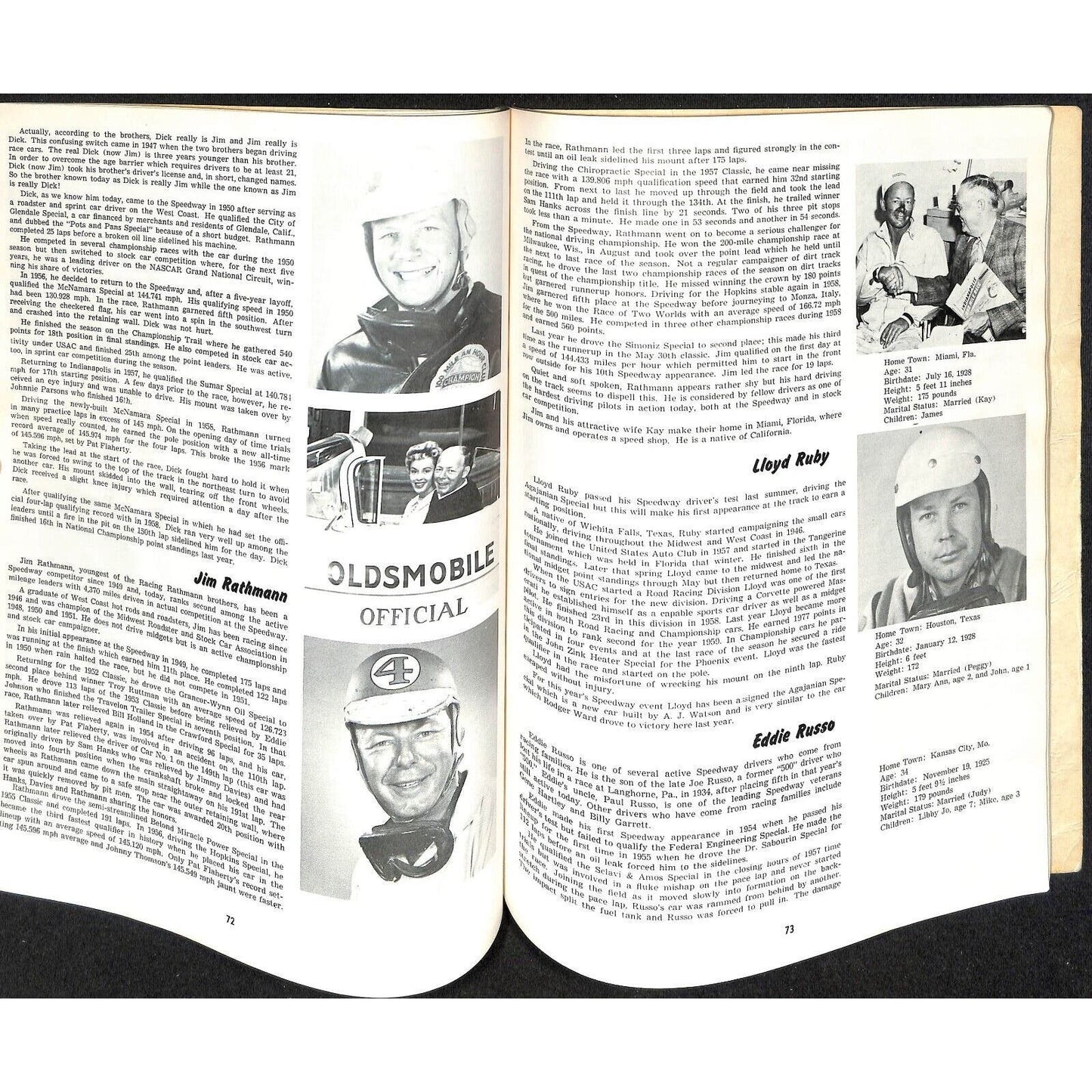 1960 Indy 500 Floyd Clymer's Indianapolis Yearbook IMS 136pp - VGC
