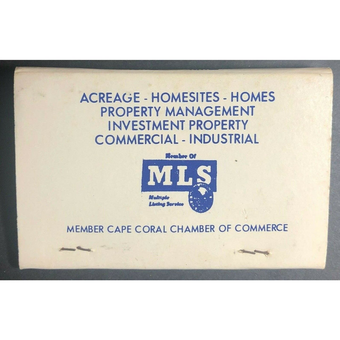 Scarce 60's-70's Full Matchbook "Beyer - Realtor" Cape Coral, FL