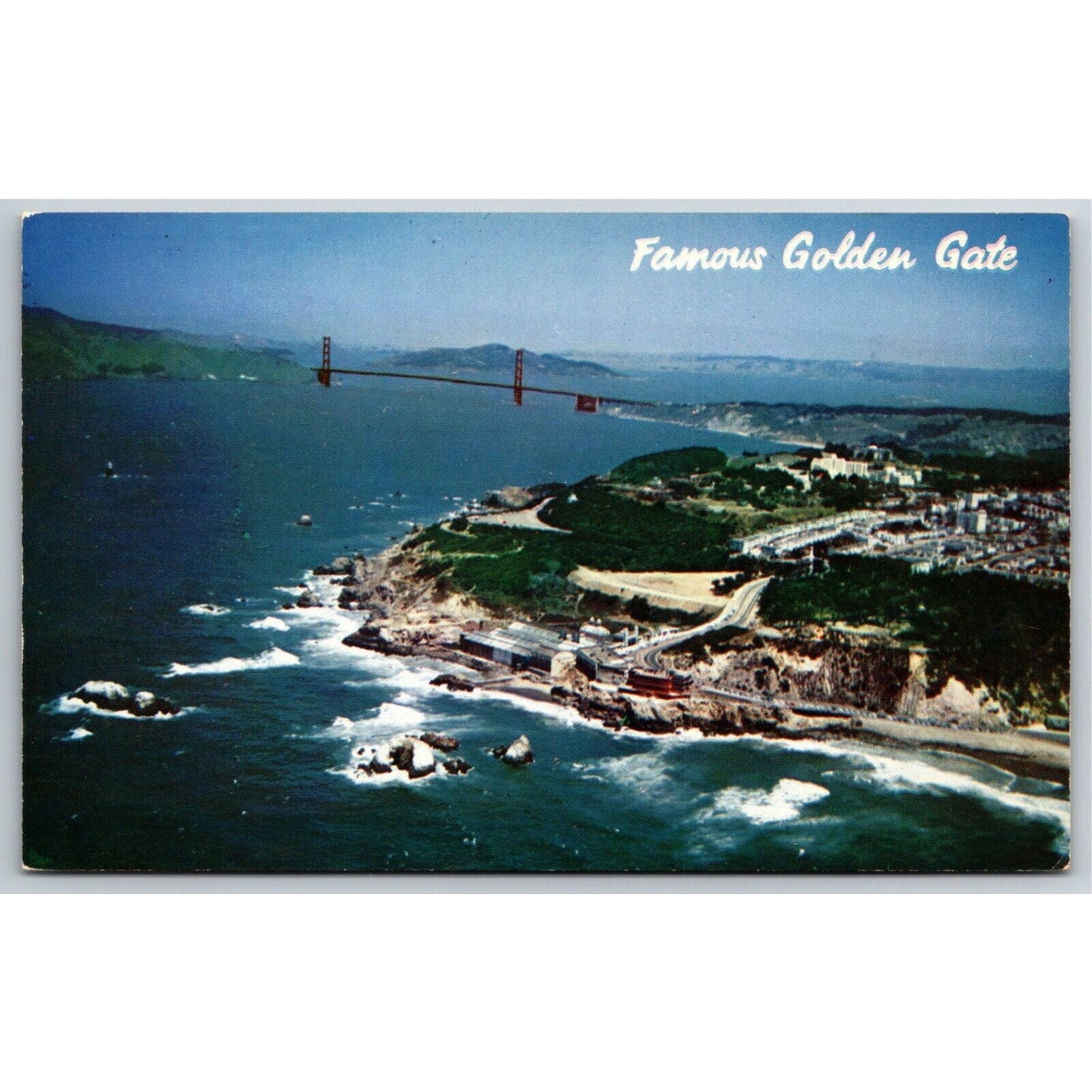 Vintage Postcard Famous Air View Golden Gate San Francisco c1960's
