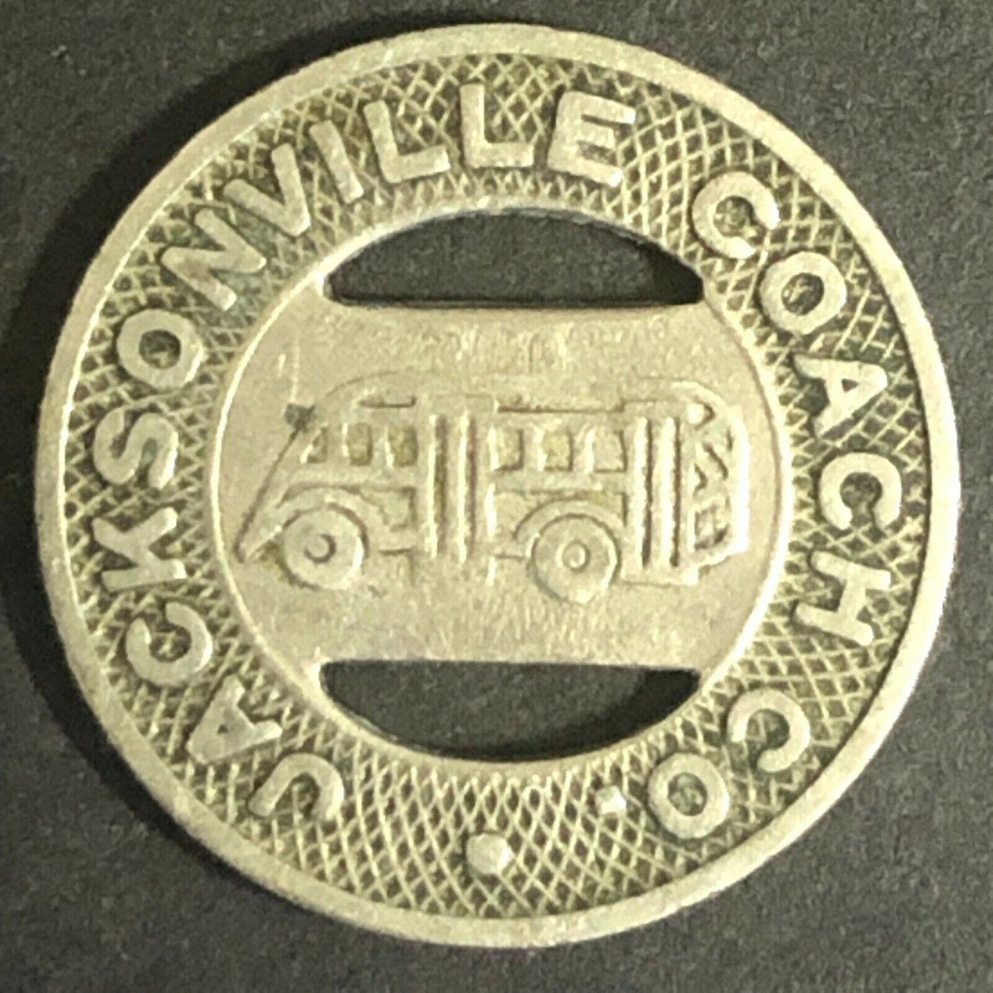 c1940-50's 16mm Jacksonville Coach Company Florida Brass Transit Token