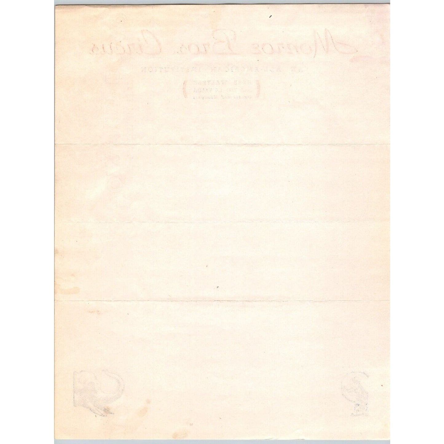 Monroe Bros. Circus Letterhead c1944 "An All American Institution" Clown