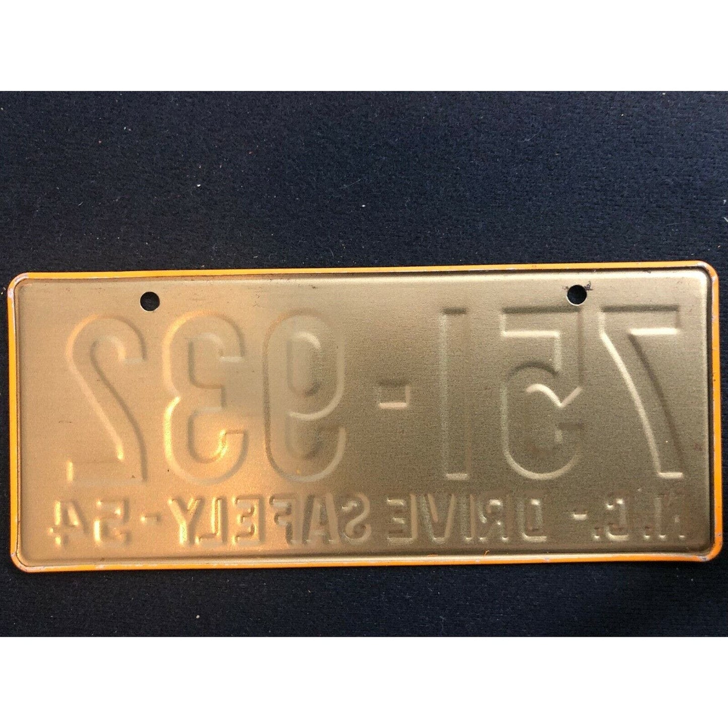 1953-54 General Mills Wheaties Tin Mini Bicycle License Plate - North Carolina