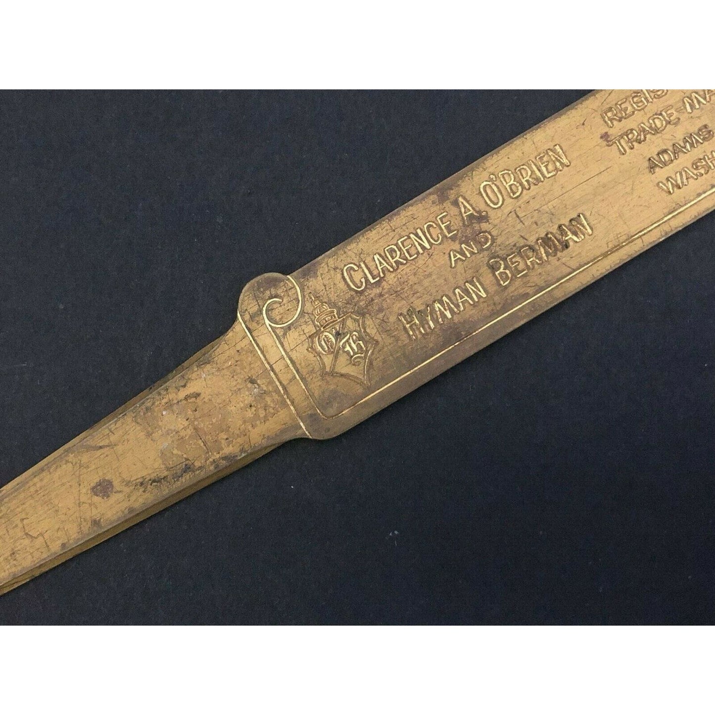 c1920's-30's 8" "Clarence A. O'Brien" Trade Mark ATTY DC Adv. Letter Opener