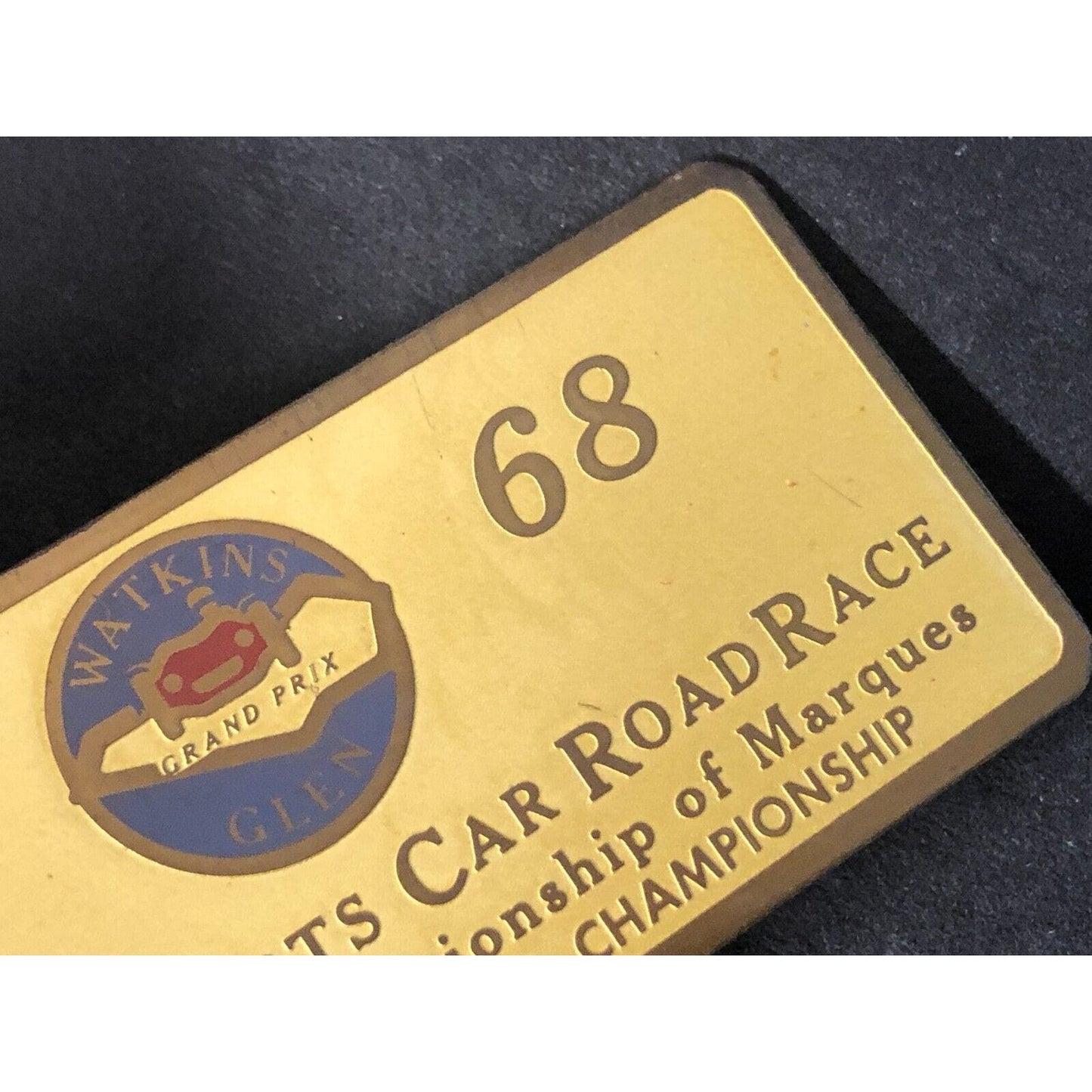1968 21st Watkins Glen Sports Car Road Race Brass Wall Plaque