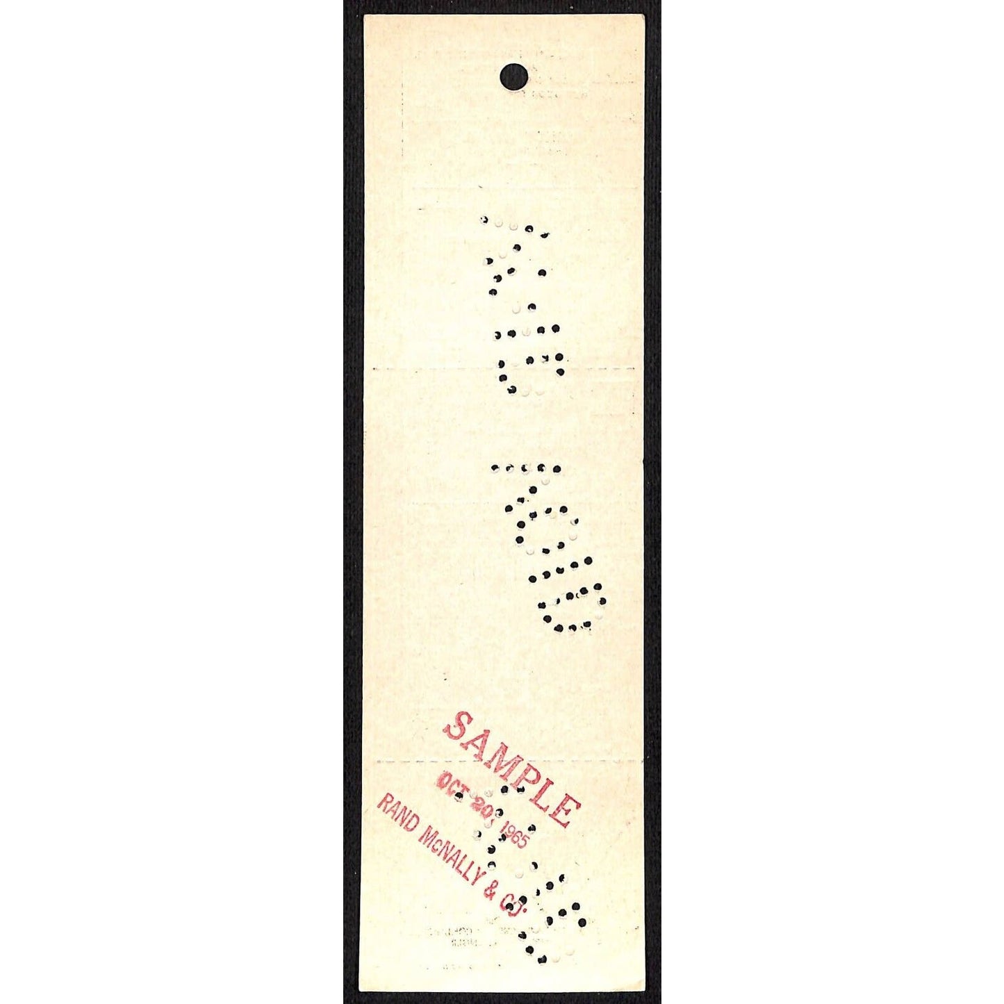 Burlington Route Quincy to Unused VOID SAMPLE UNNUMBERED Ticket 1965
