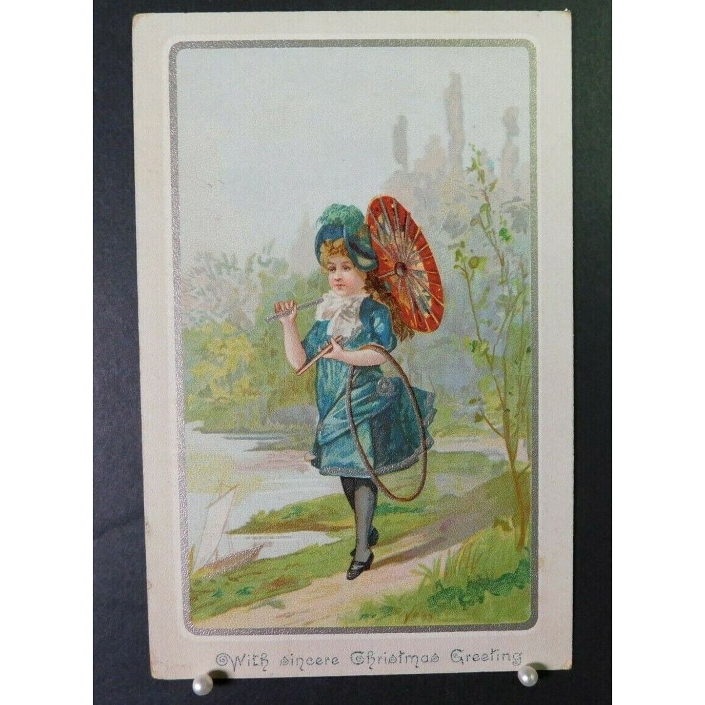 Victorian Advertising Trade Card - "With Sincere Christmas Greetings"