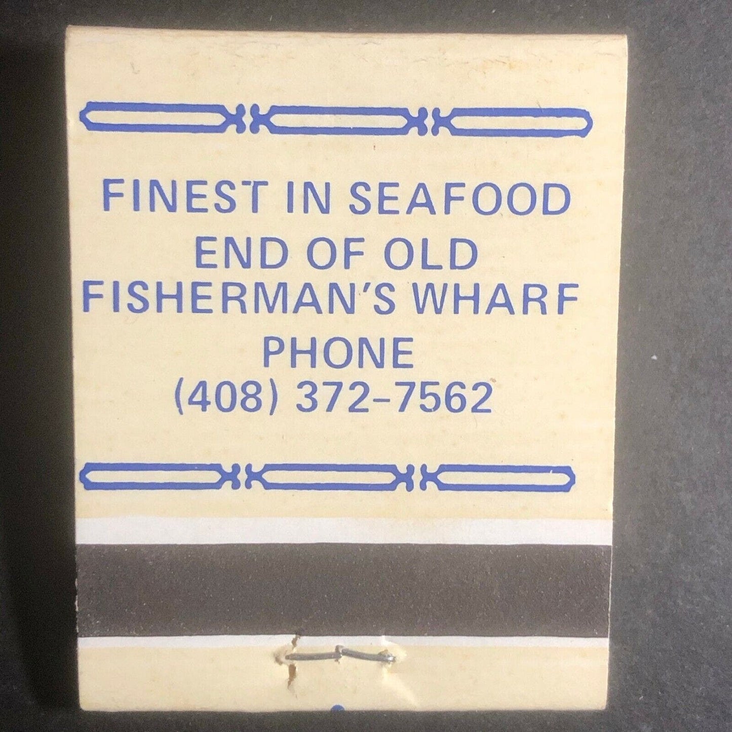 Vintage 1990's Full Matchbook - Rappa's Seafood Restaurant Monterey, CA