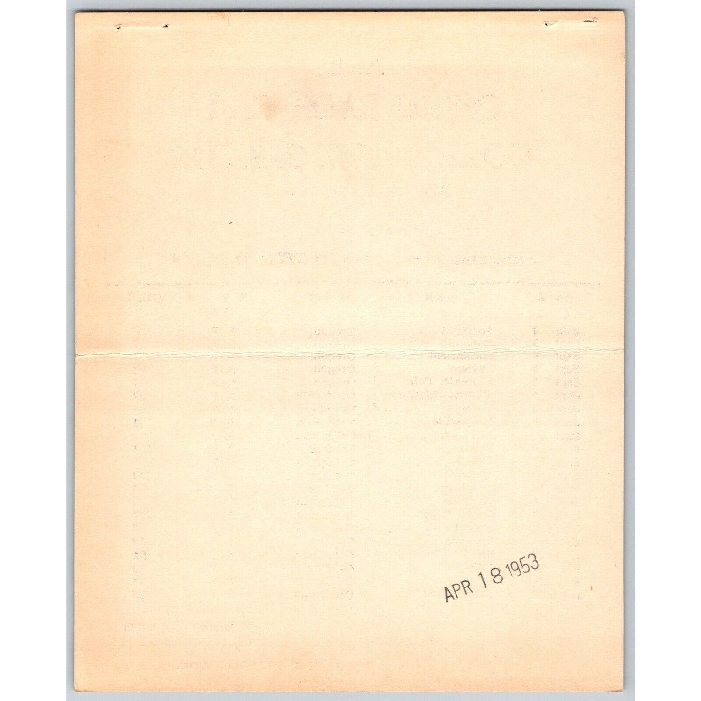 1940 Cole Bros Circus Route Card Oregon California Nevada