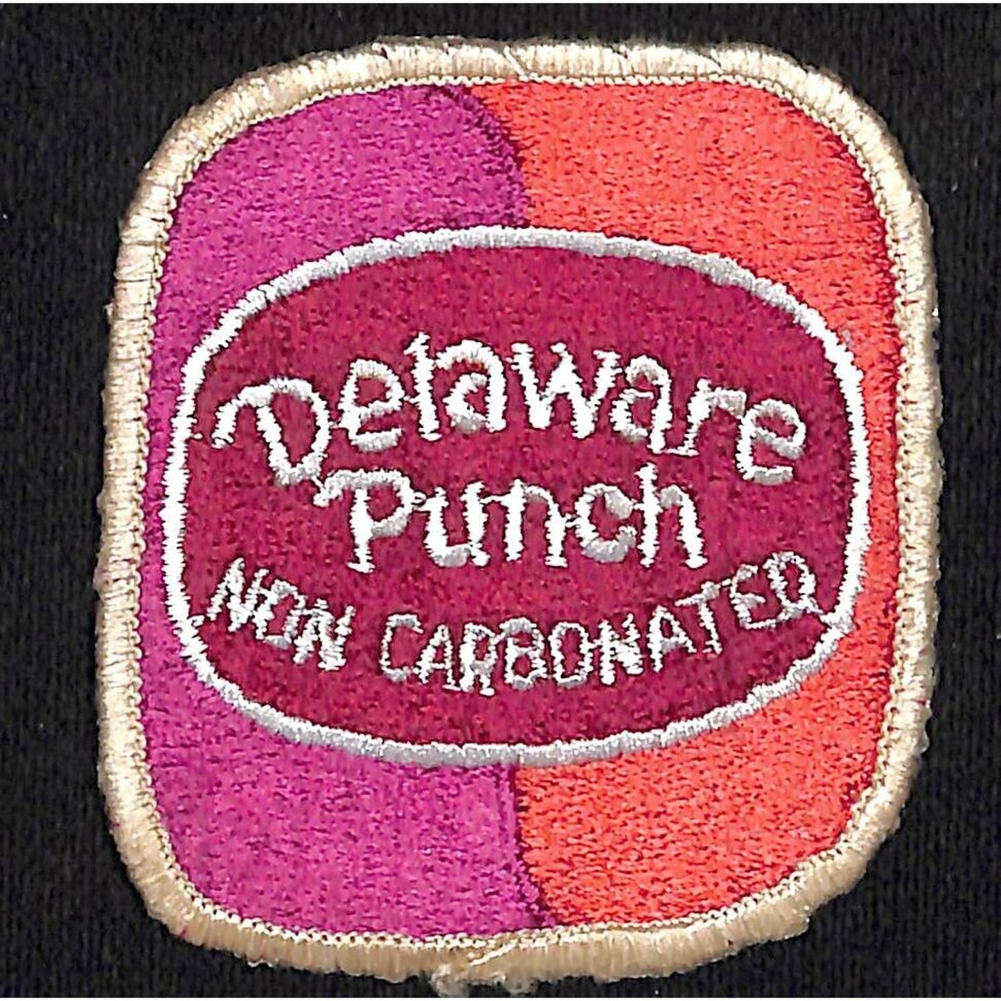 Delaware Punch Embroidered Soda Patch c1960's VGC Scarce