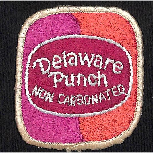 Delaware Punch Embroidered Soda Patch c1960's VGC Scarce