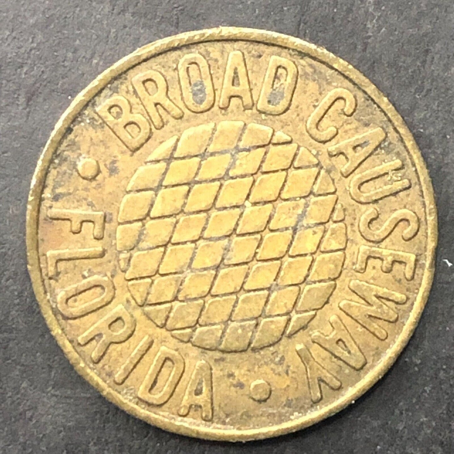 Broad Causeway Florida (Bay Harbor) Transit Token Brass - 20mm