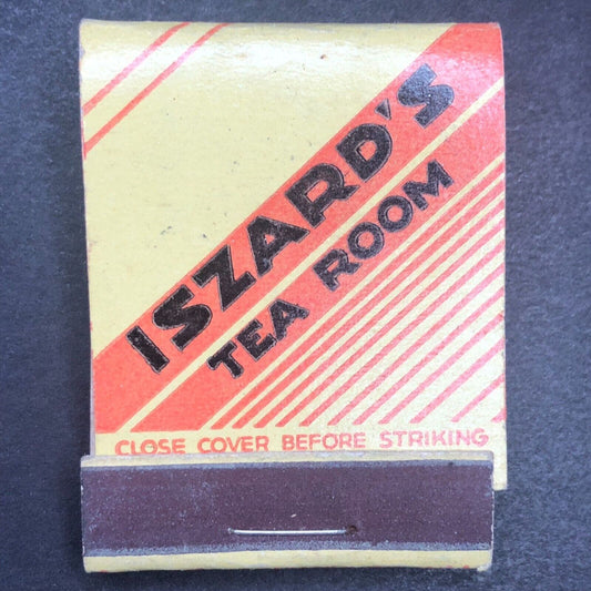 Iszard's Tea Room Elmira, NY Full FEATURE Matchbook c1930-40's Waitress Scarce