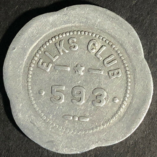 Aberdeen Washington Token Elks Club 593 Aluminum G/F 12.5c In Trade 28mm