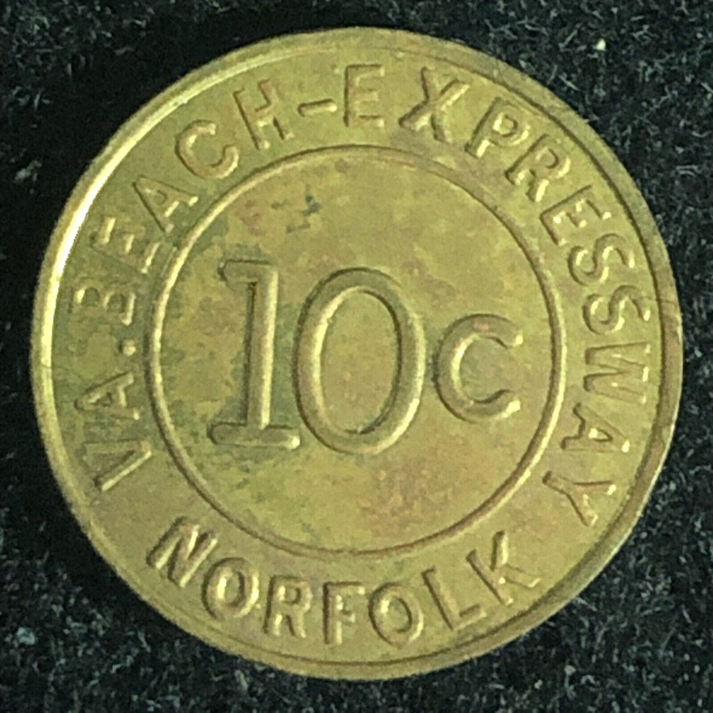 Virginia Beach Expressway Norfolk 10c Token 16mm Scarce VGC