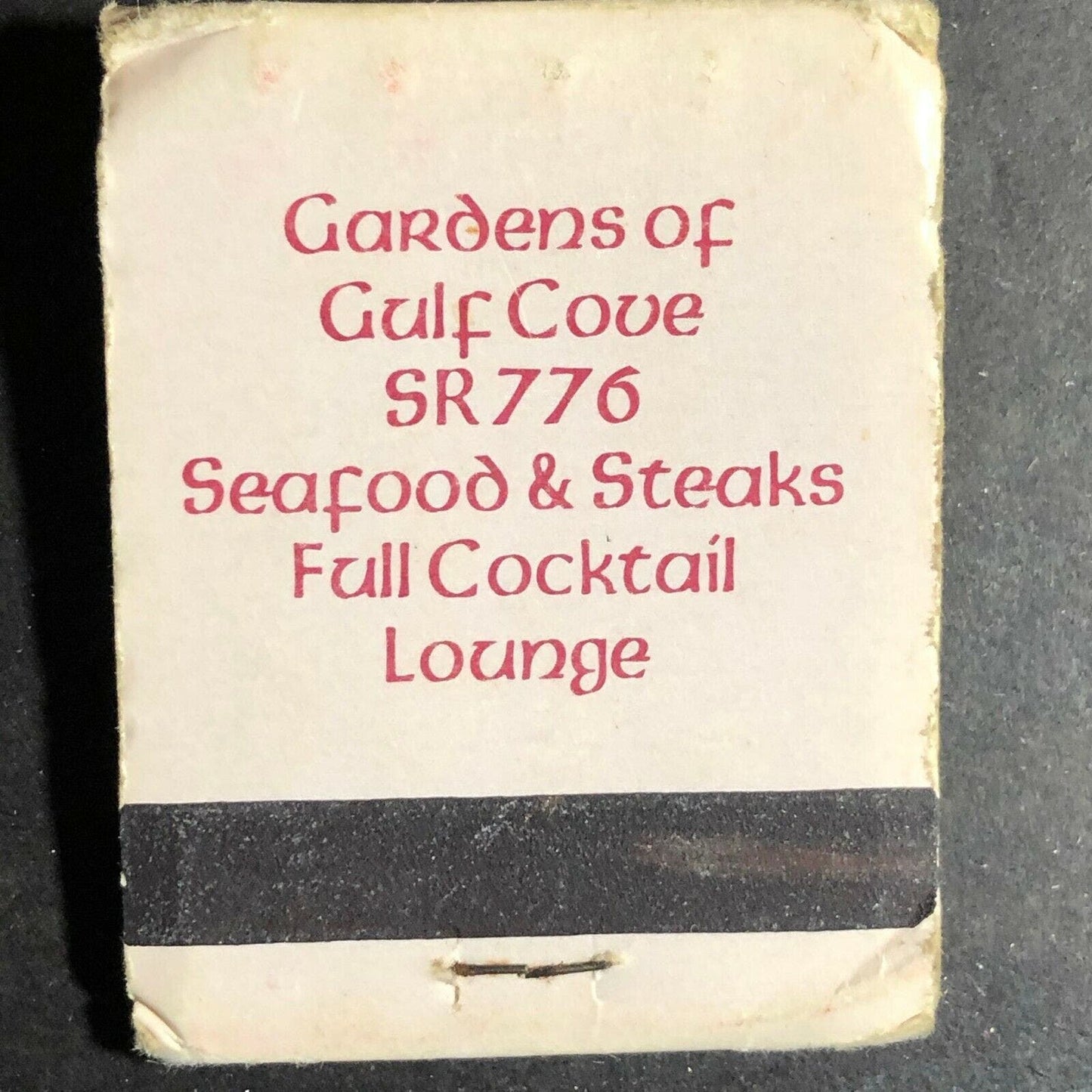 Vintage 1980's Full Matchbook - Three Bears Restaurant (Englewood, FL)