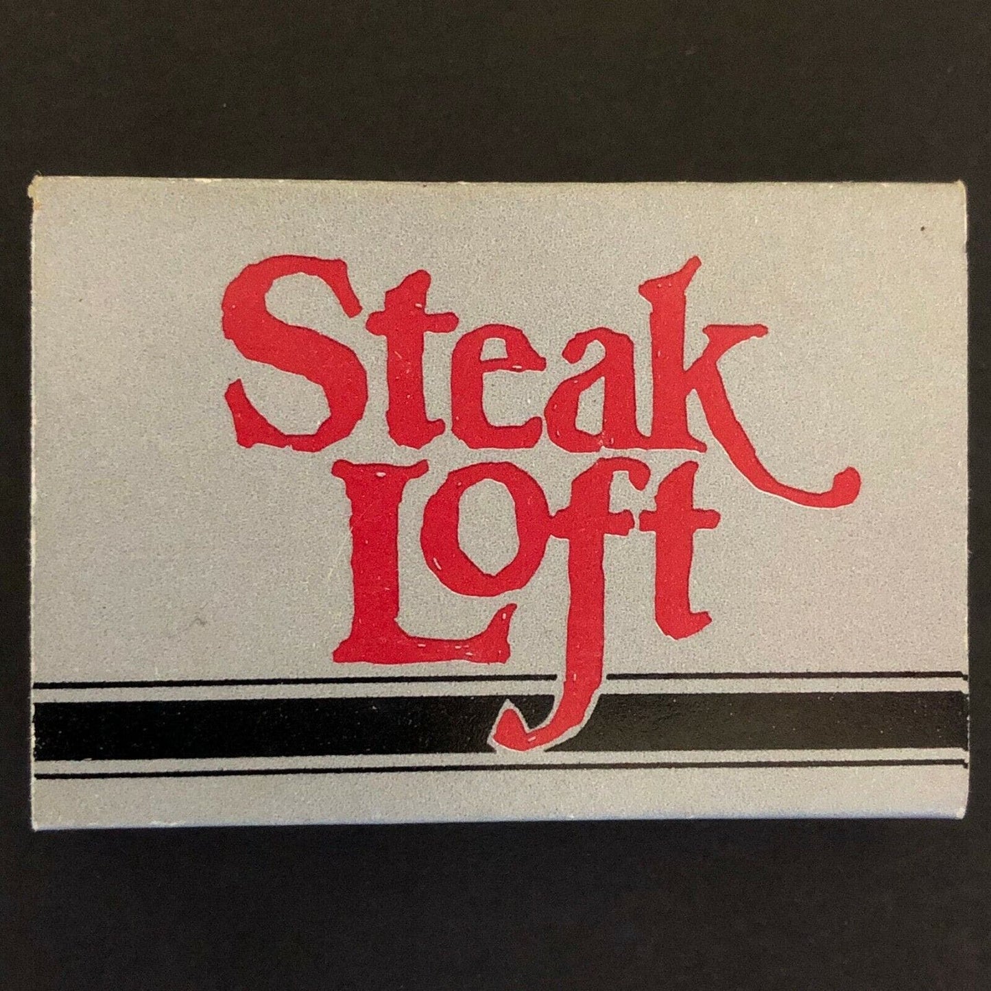 c1980's Wooden Matchbox Matchbook "Steak Loft" Restaurant Mystic, CT