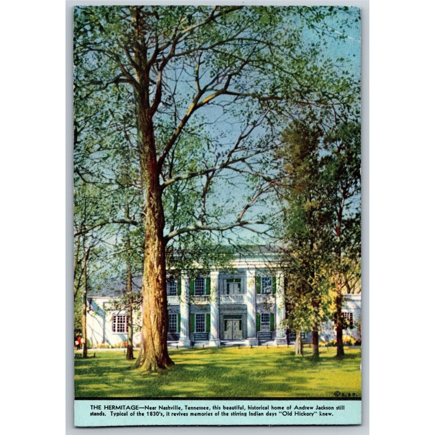 Hermitage Nashville, TN Noel Leaver Ink Blotter c1950's-60's