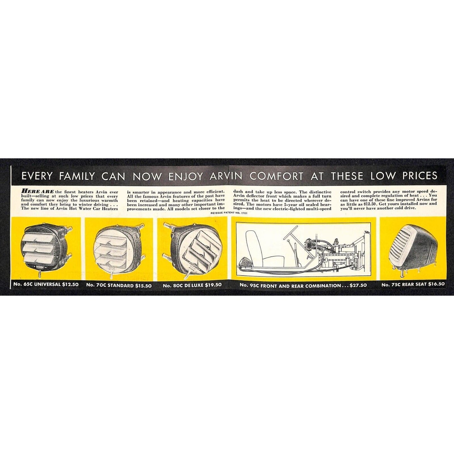 Arvin Hot Water Auto Heaters Brochure c1934 VGC Scarce