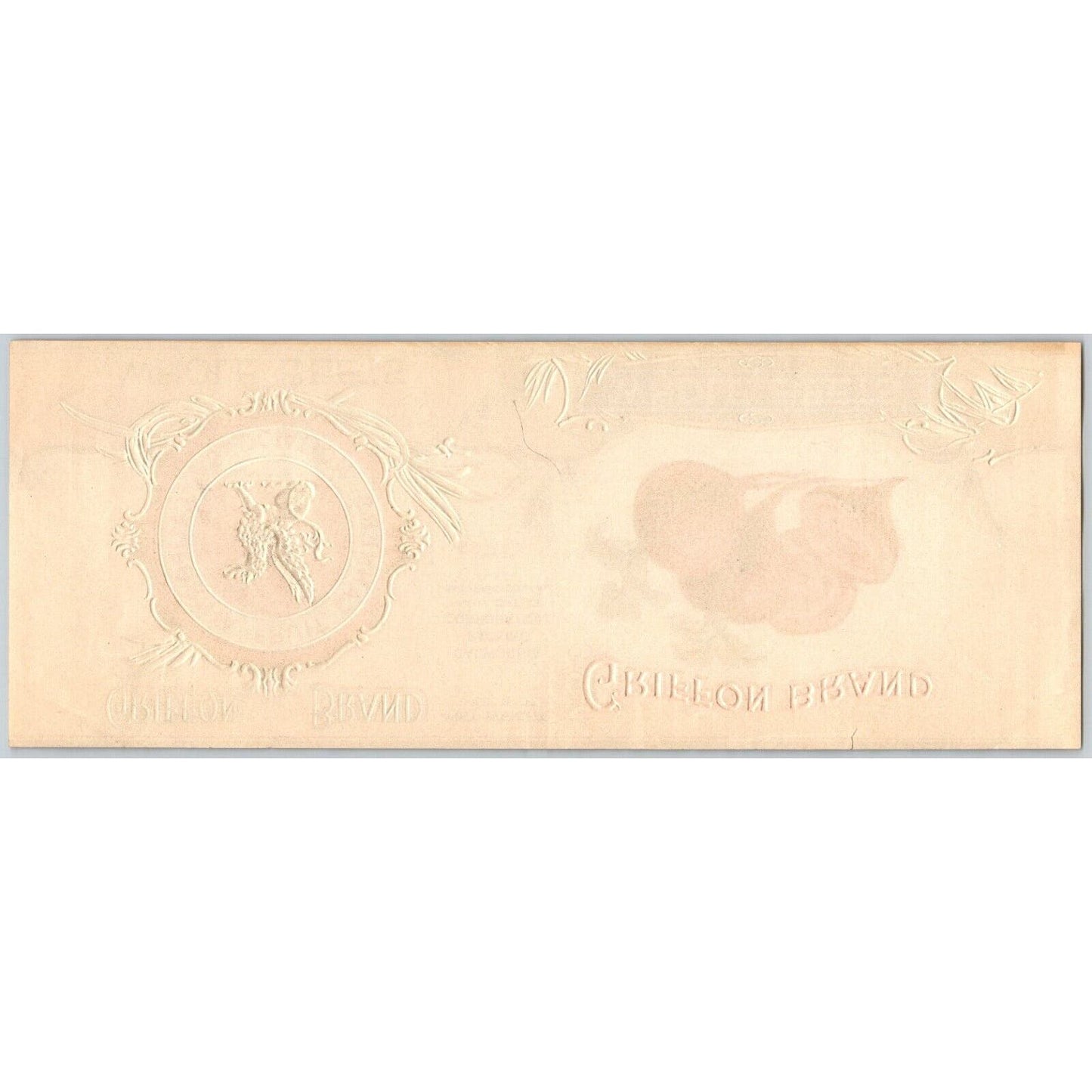 Griffon Whole Beets Paper Can Label Embossed Gold Ink c1920's Scarce