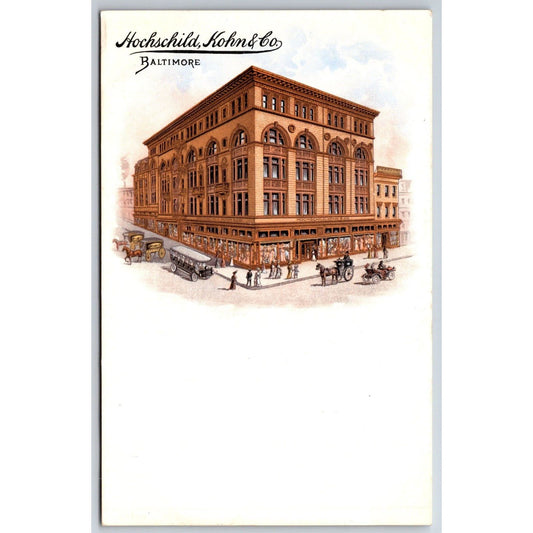 Hochschild, Kohn & Co. Baltimore Advertising Postcard c1906 UP VGC Very Scarce