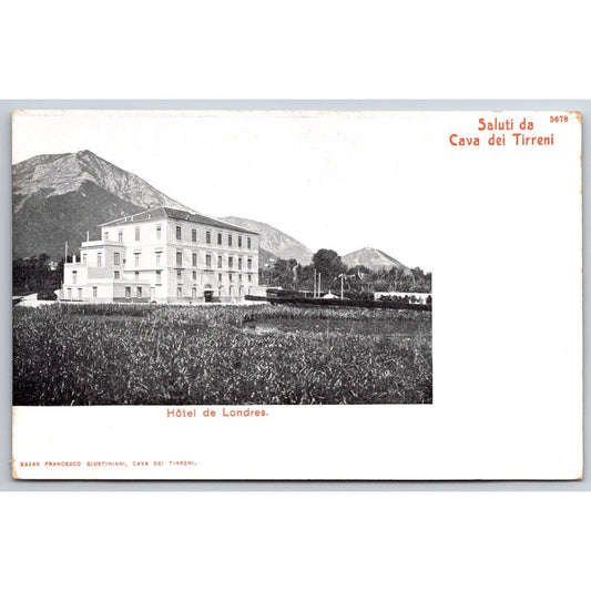 Italian Postcard Cava dei Tirreni "London Hotel" 1901-1907 NP VGC