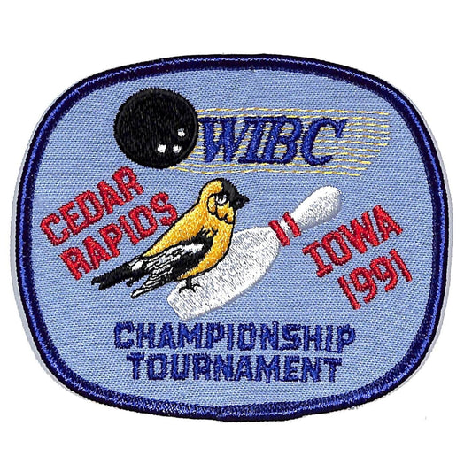 Cedar Rapids, Iowa 1991 Championship Tournament WIBC Embroidered Bowling Patch