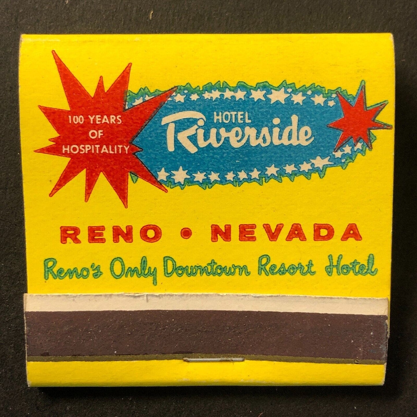 Hotel Riverside Reno Resort Casino Dancing Show Girls Full Matchbook c1950s